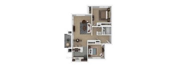 a floor plan of a house with a bedroom and a bathroom at Diablo Vista, Livermore, California