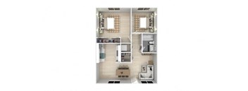 a floor plan of a house with a bedroom and a bathroom at Element LLC, Sunnyvale