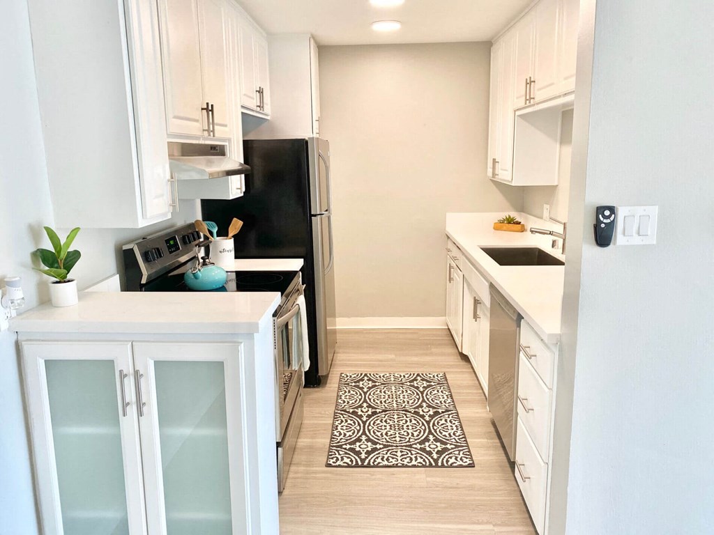 a colorful room with a lot of yellow and purple triangles at The Flats on Addison, Sherman Oaks California