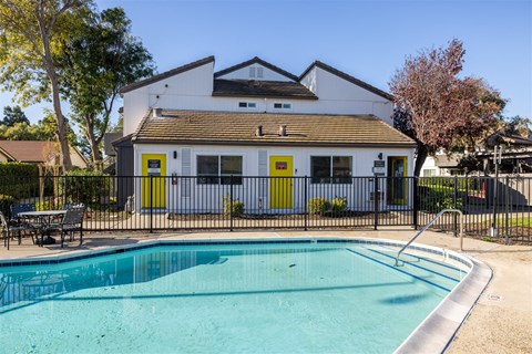 Sparkling Pool at Summerhill Place Apartments, California