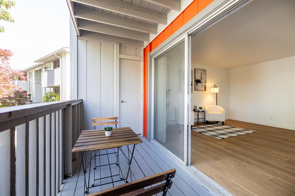 Private Apartment Balcony at Sunnyvale Crossings Apartments, Sunnyvale, CA, California