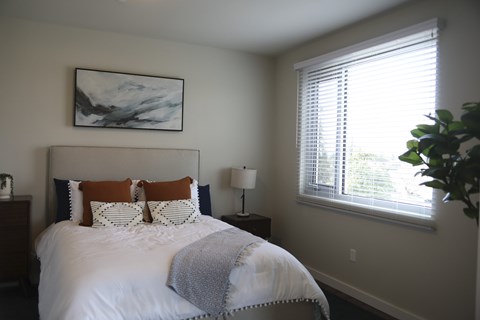 Comfortable Bedroom at 888 Fourth Street Apartments, LLC, Santa Rosa, CA 