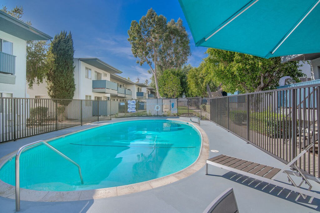 our apartments have a resort style swimming poolat BLVD Apartments LLC, Tarzana, CA