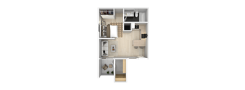 Studio Floor Plan at The Maddox Sunnyvale, Sunnyvale California