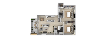 2 bedroom 2 bathroom at Summerwood Apartment , California