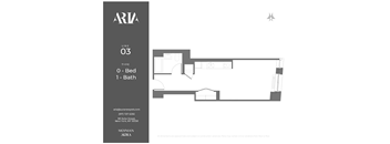 A floor plan for a residence with a bed and bath is shown.