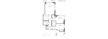 2bd 2bth Floor Plan at MARC Apartments, New York, NY
