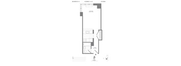 Studio Floor Plan at MARC Apartments, New York, 10019