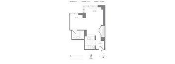 Studio Line F Floor Plan at MARC Apartments, New York, 10019