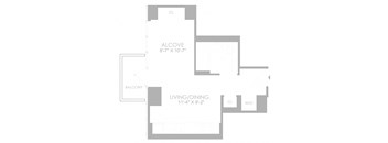 Studio 1 bath A at SKY Apartments, New York