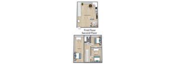 a floor plan of a second floor apartment