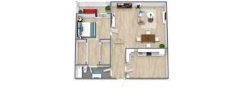 A floor plan of a Vasona apartment layout.