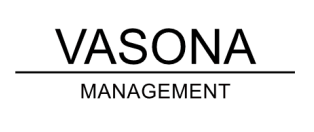 A green sign with the words Vasona Management.
