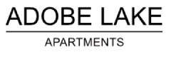 The image is a logo for Adobe Lake Apartments.