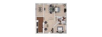 A floor plan of a Vasona apartment layout.