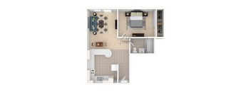 A floor plan of a Vasona World apartment.