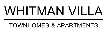 Whitman villa townhomes and apartments logo.
