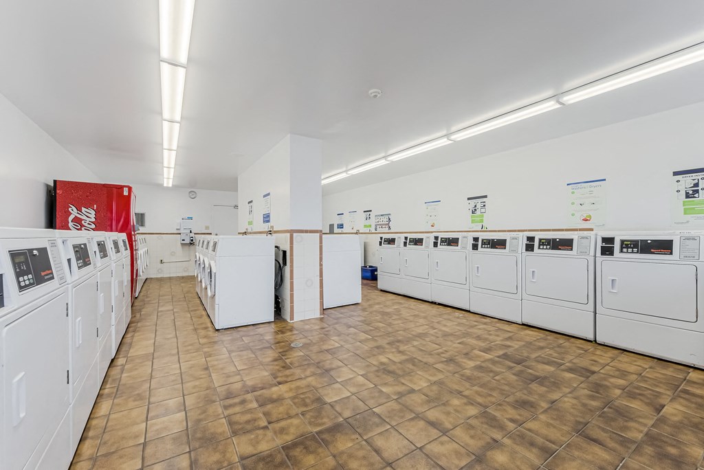 A room full of washing machines.