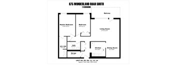 2 bedrooms, 1.5 baths with dishwasher & balcony