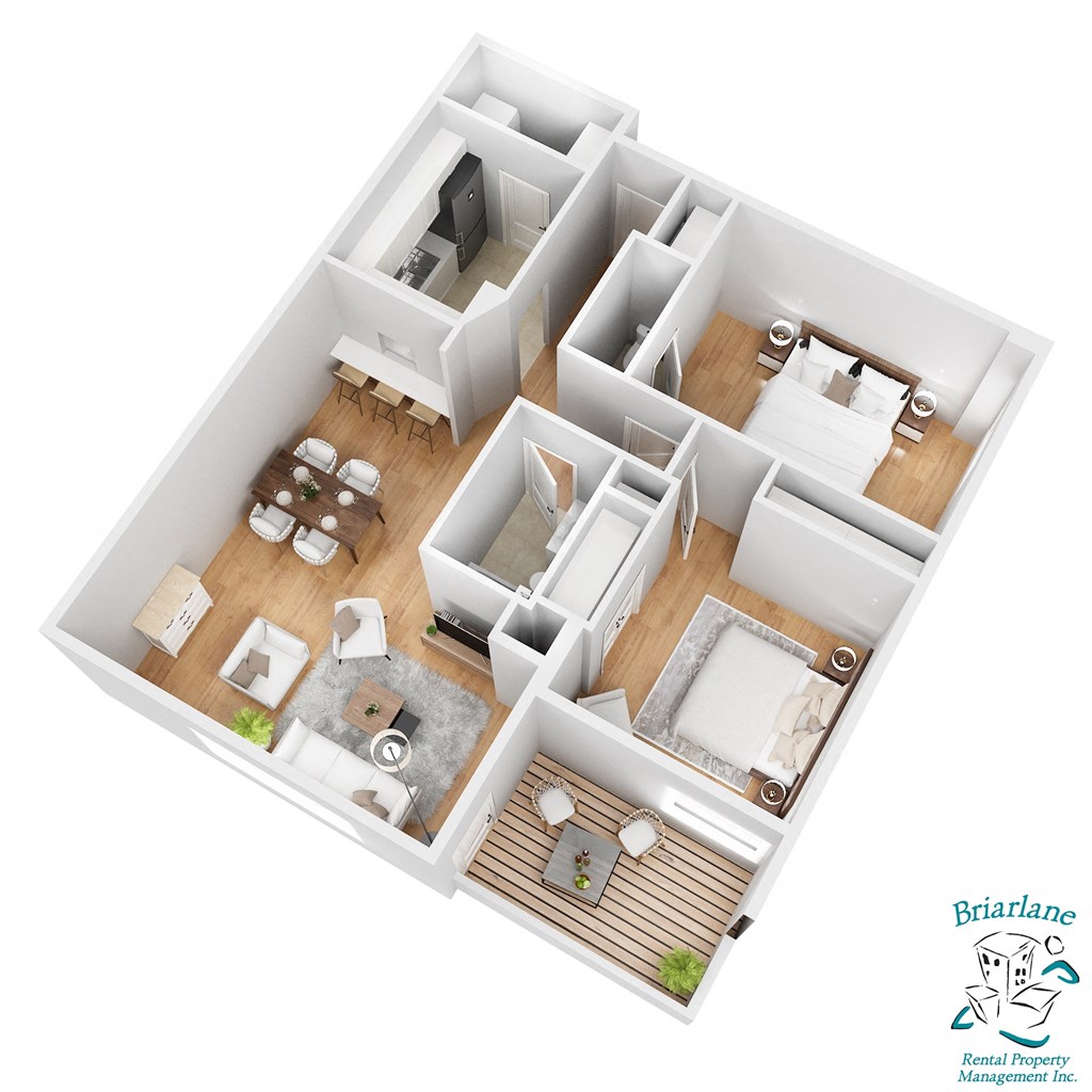 a 3d floor plan of a 2100 sq ft house