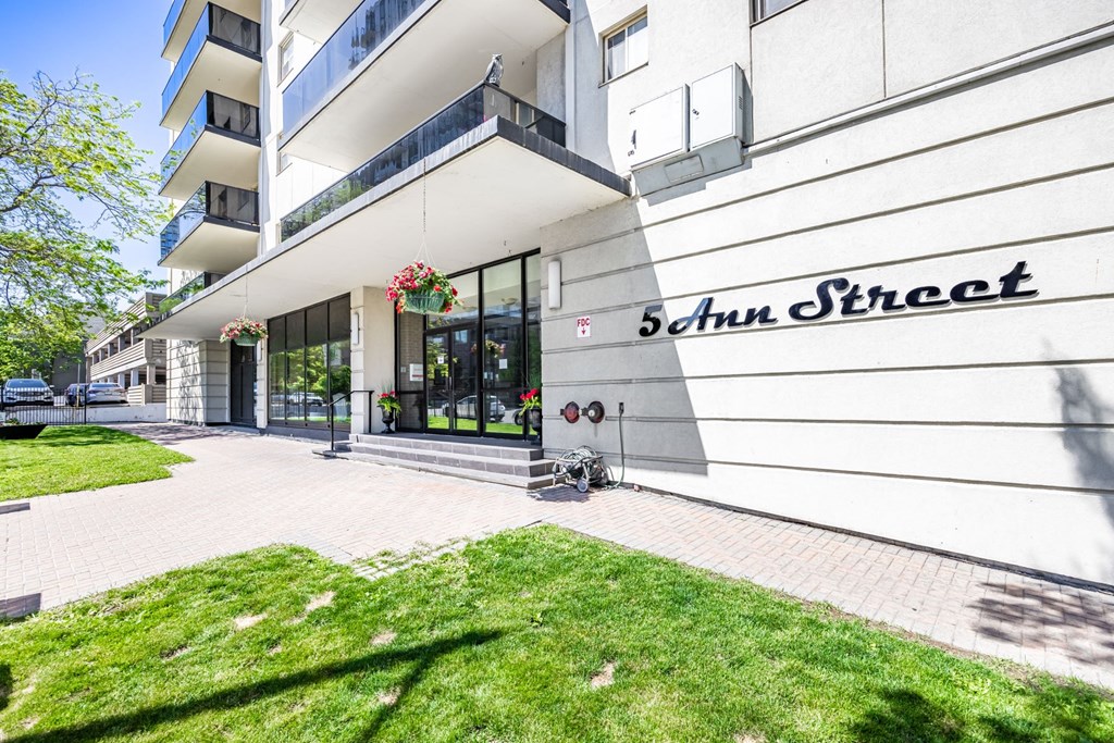 A modern building with the name "5th Street" on its facade.