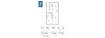 A floor plan of a building with various rooms and their dimensions.
