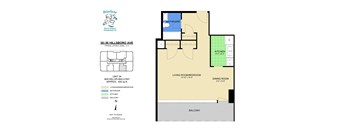 A floor plan for a rental property at 300-50 Hillcrest Ave shows a living room, dining room, kitchen, and bathroom.
