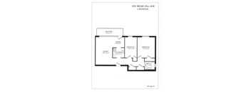 A floor plan for a 2 bedroom apartment at 655 Briar Hill Ave.