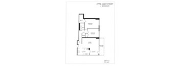 2 bedroom, 1 bathroom, balcony, Back Side