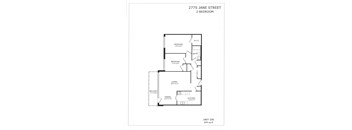 2 bedroom, 1 bathroom, balcony, Front Side