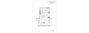 2 bedroom, 1 bathroom, balcony, Back Side