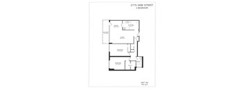 2 bedroom, 1 bathroom, balcony, Front Side