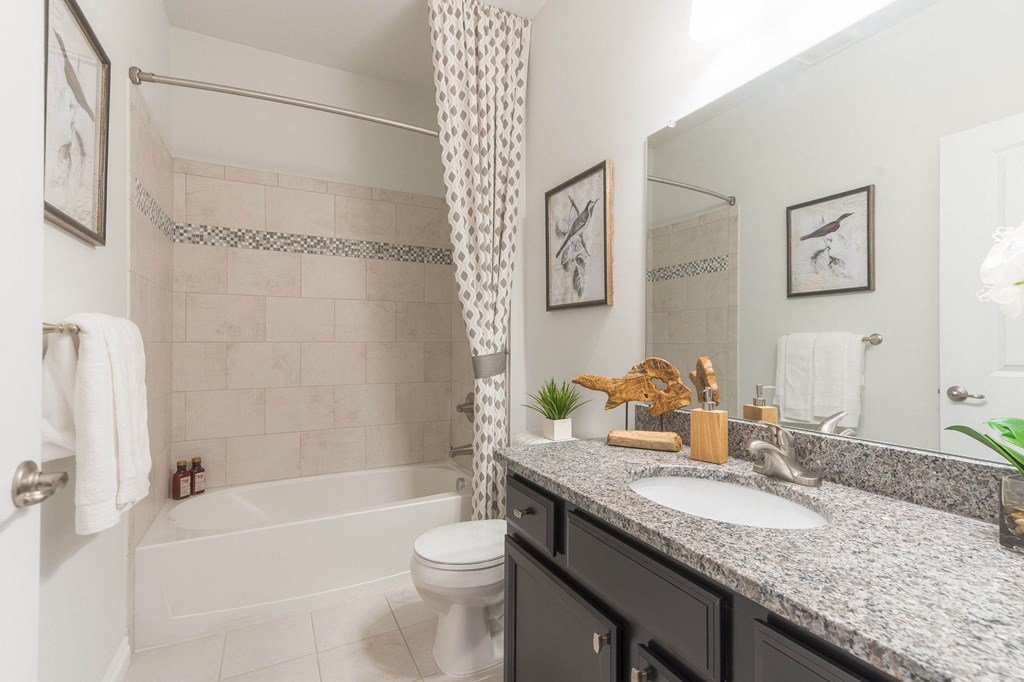 a bathroom with a sink and a toilet and a bath tub