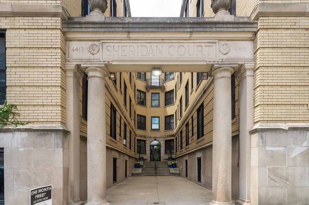 a large building with the entrance building