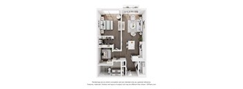 a floor plan of a 1 bedroom floor plan