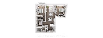 a floor plan of a 1 bedroom floor plan