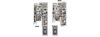 A diagram shows the layout of a two-story apartment with a parking space.