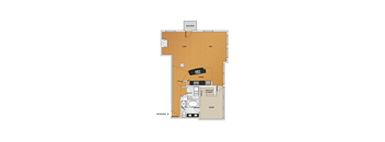 one bedroom, one bath, 1,318 SQ FT