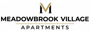 The image is a logo for Meadowbrook Village Apartments.