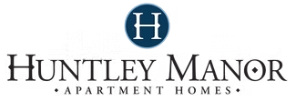 The image is a logo of Huntsley Manor Apartment Homes.