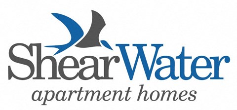 A logo for a company called Shear Water Apartment Homes.