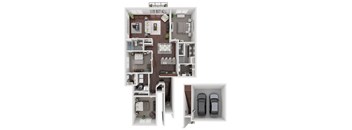 a 3 bedroom floor plan of a 2100 sq ft house