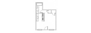 Studio Floorplan 375 Square Feet