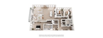 Penthouse three bedroom two and a half bath