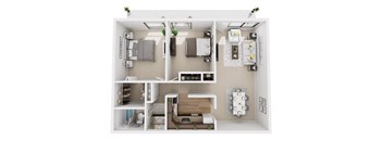 a 3d drawing of the 2990 square foot floor plan