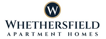The image is a logo of Whethersfield Apartment Homes.