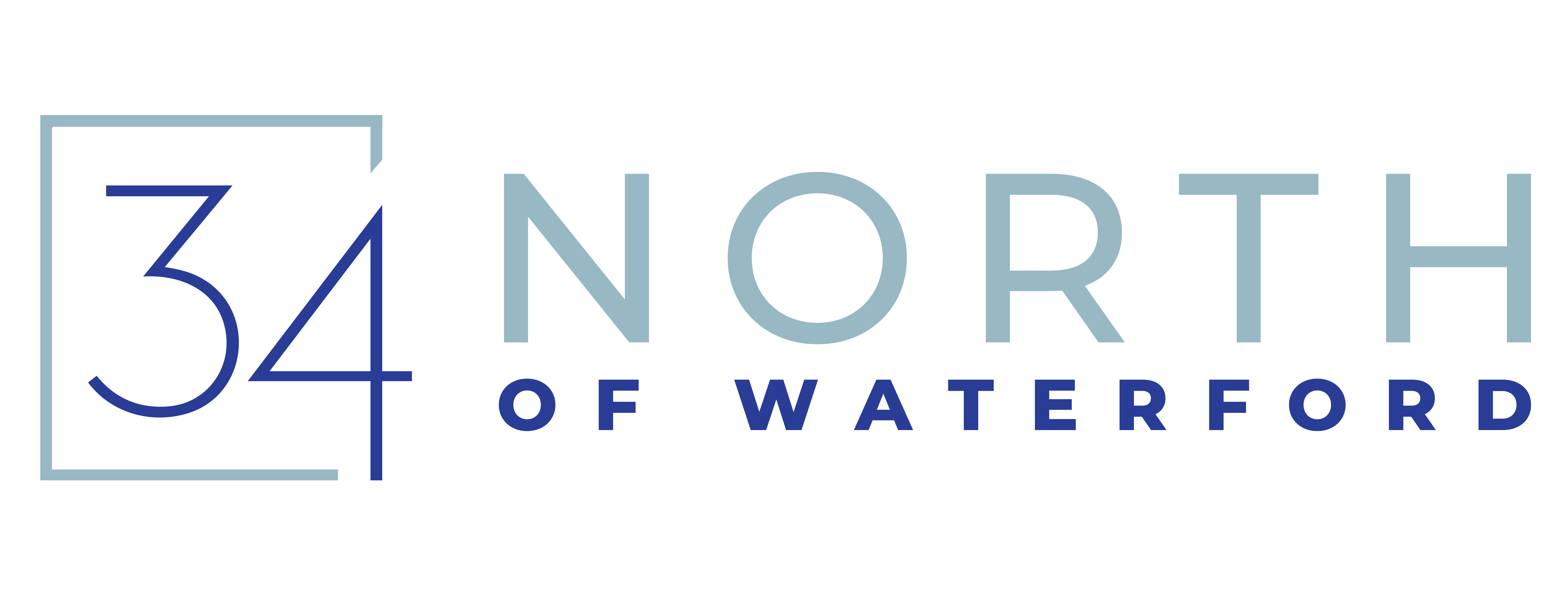 The image is a logo for "34 North of Waterford".
