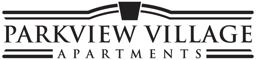 The image is a logo for Parkview Village Apartments.