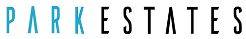 The image displays the word "PARK ESTATES" in large, bold letters.