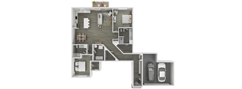 the floor plan of villas at the crossings apartments